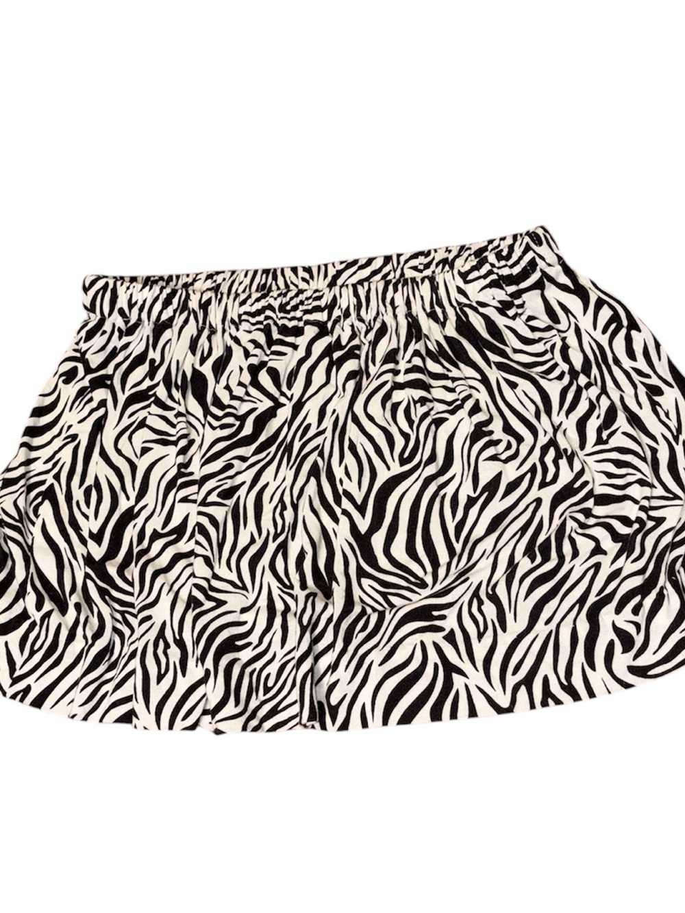 Zebra Print Mini Skirt - Black & White